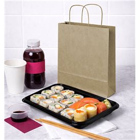 Papírové Tašky Kraft s Ouškems 115g/m² 35+16x44cm (25 Ks)