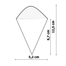 Borové Dřevo Kornout 125mm (50 Kousky)