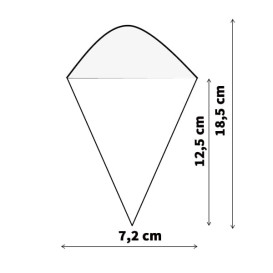 Borové Dřevo Kornout 182mm (1000 Kousky)