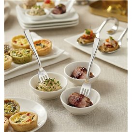 Mini vidlička de Plastický PS Pokovené 100 mm (100 Ks.)