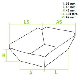 Dřevěné Lodičky 250ml Kraft 9,6x6,5x4,2 cm (25 Kousky)