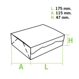 Krabička pro Cukrárny Karton 17,5x11,5x4,7cm 250g Růžová (20 Kousky)