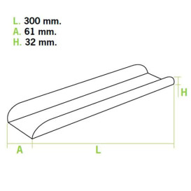 Papírové Podnos Otevřený 30x6,1x3,2 cmRůžová (100 Kousky)