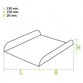 Papírové Podnos Bílý na Vafle 15x13cm (2000 Kousky)