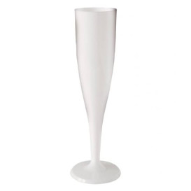 Plastové Sklenice na Cava Bílá 115ml 1P (120 Kousky)