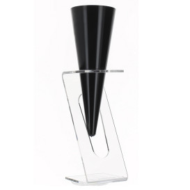 Plastové Sklenice "Kužel" na Cava Černá 100ml 