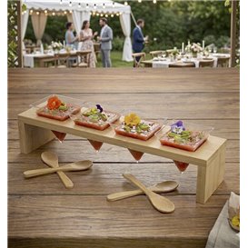 Bambusový Podnos 6x5x1,5cm (10 Kousky)