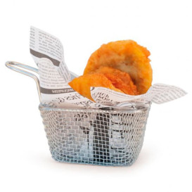 Mini Fritéza pro Prezentaci Ocel 10x9x6cm (1 Kousky)