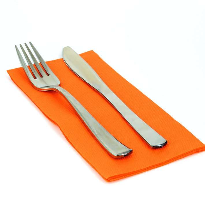 Papírové Ubrousky 1/8 40x40cm Oranžový 2 Vrstvé Papírové Ubrousky 1/8 40x40cm Oranžový 2 Vrstvé
