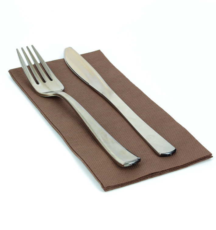 Papírové Ubrousky 1/8 40x40cm Hnědý 2 Vrstvé Papírové Ubrousky 1/8 40x40cm Hnědý 2 Vrstvé