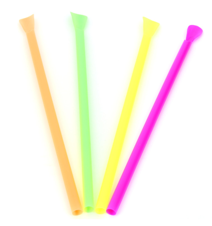 Brčka se lžičkou Rovná 4 Barvy Ø6mm 20cm Brčka se lžičkou Rovná 4 Barvy Ø6mm 20cm
