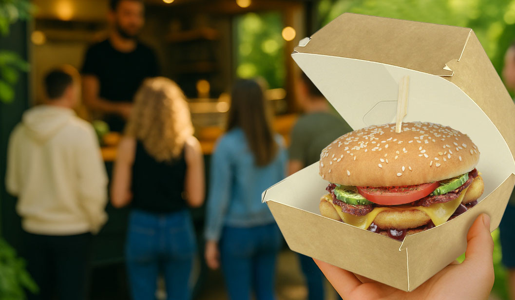 Papírové krabice na hamburgery